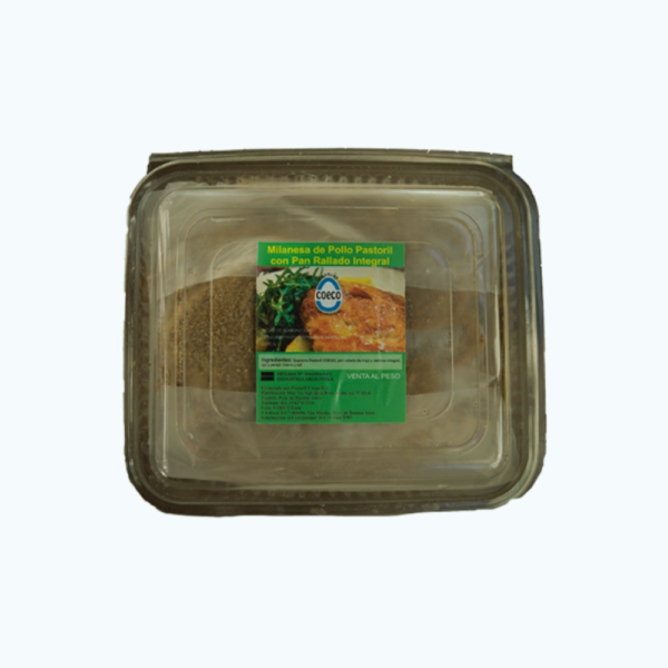 MILANESAS DE SUPREMA CON PAN RALLADO INTEGRAL FULL ORGANIC COECO 1 KG APROX